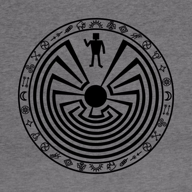 Man in the Maze [black] by PeregrinusCreative